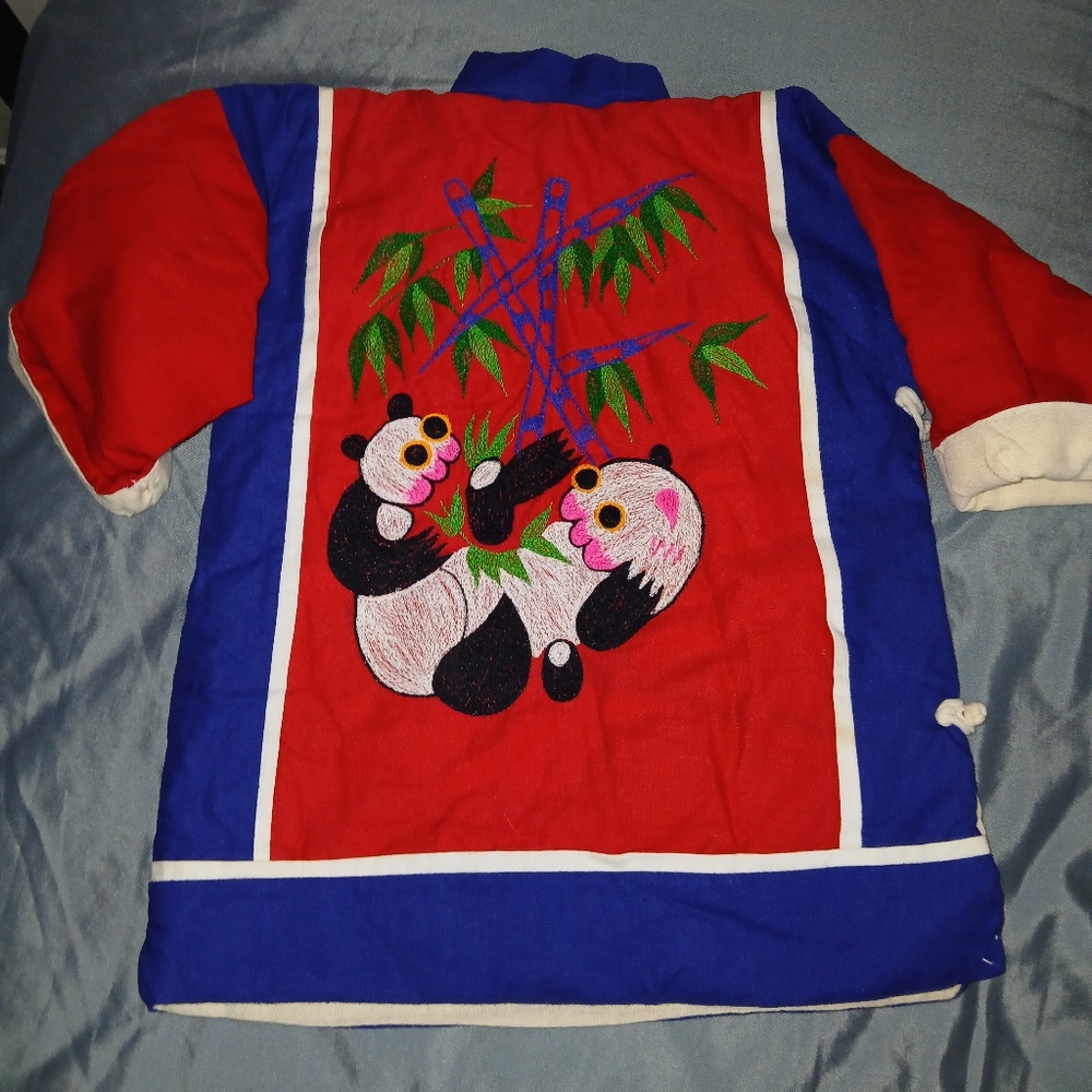 Vintage Embroidered Chinese Romper/ Jacket Set - Picture 9 of 13